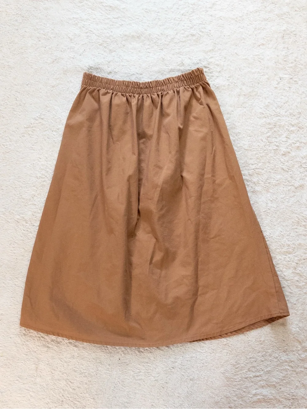 Modern Attraction Rust Brown Button Front Midi Skirt Size Medium - Picture 8 of 9